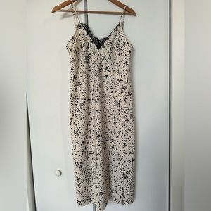 Black & White Satin Dress